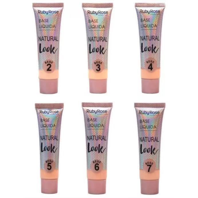 Base Liquida Facial Natural Look Bege Ruby Rose HB-8050
