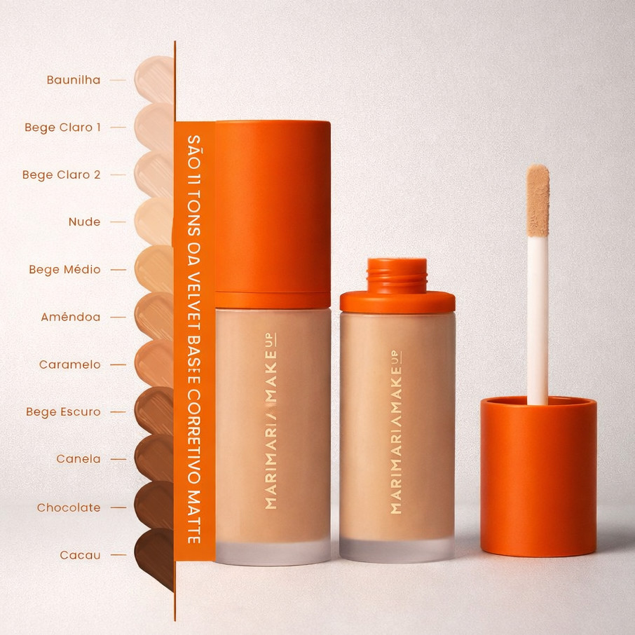 Base e Corretivo Mari Maria Velvet Skin Matte Média Cobertura